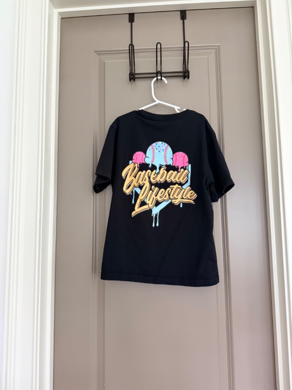 Baseball Lifestyle 101 Ice Cream Shirt, Size Youth Medium - Picture 4 of 4